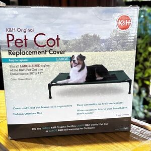 K&H Pet Cot Replacement Cover - Green and Black